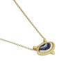 Porcelain evil eye pendant necklace by Ottoman Hands